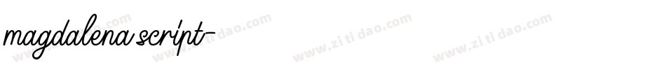 magdalena script字体转换
